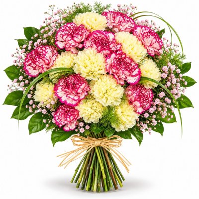 Carnations and Gypsophila